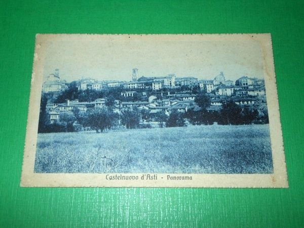 Cartolina Castelnuovo d' Asti - Panorama 1922