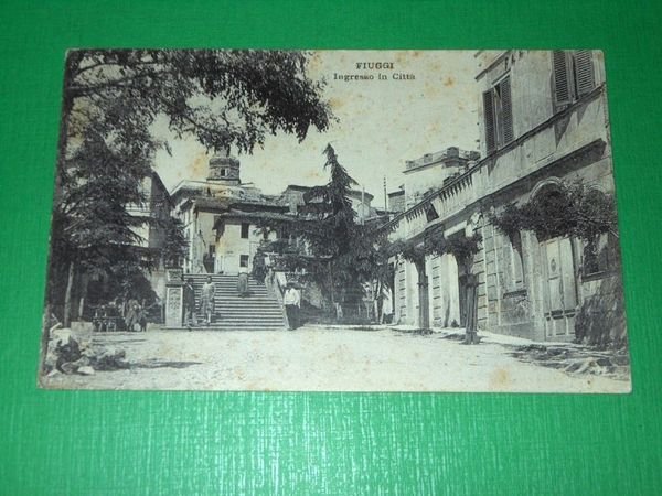 Cartolina Fiuggi - Ingresso in Città 1928