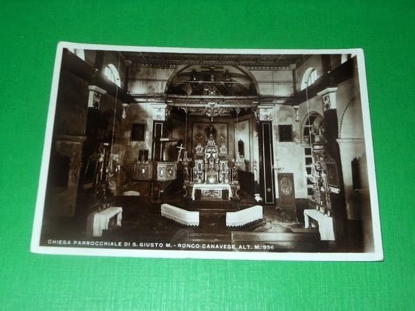 Cartolina Ronco Canavese - Chiesa Parrocchiale di S. Giusto M. …