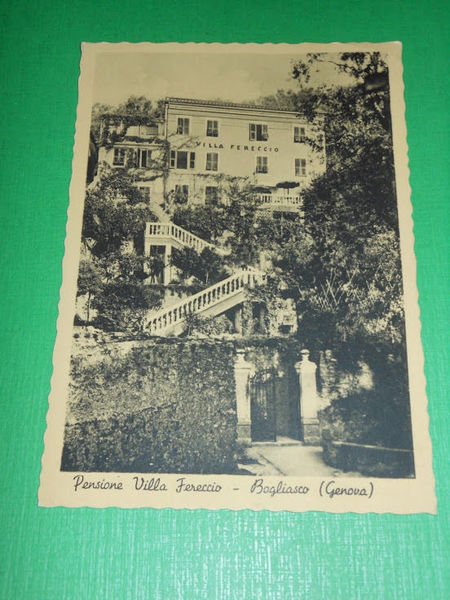 Cartolina Bogliasco ( Genova ) - Pensione Villa Fereccio 1940 …