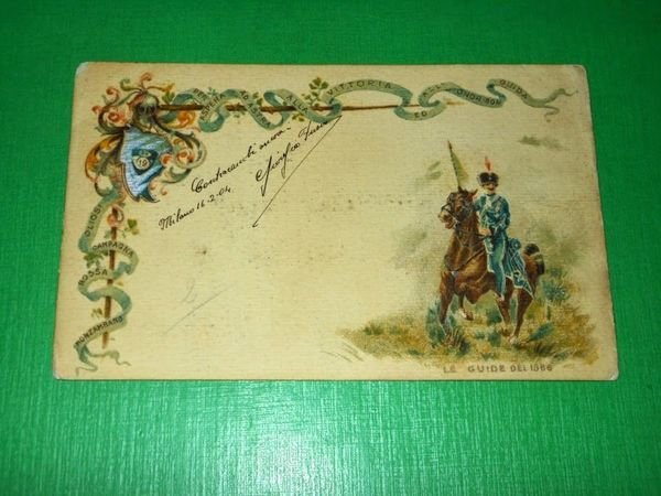 Cartolina Militaria - Reggimento Cavalleggeri "Guide" 1904