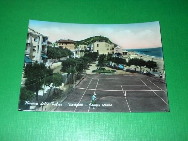 Cartolina Riviera delle Palme - Varigotti - Campo Tennis 1959