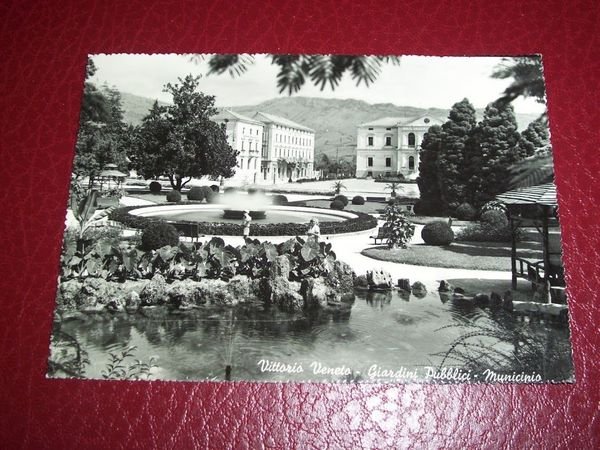 Cartolina Vittorio Veneto - Giardini Pubblici - Municipio 1962