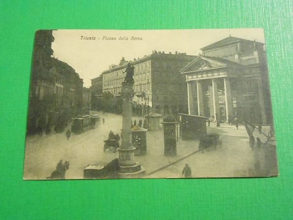 Cartolina Trieste - Piazza della Borsa 1922