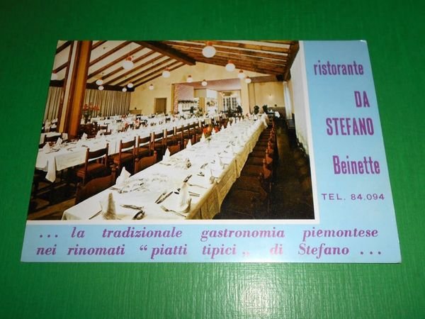 "Cartolina Beinette ( Cuneo ) - Albergo Ristorante "Da Stefano" …