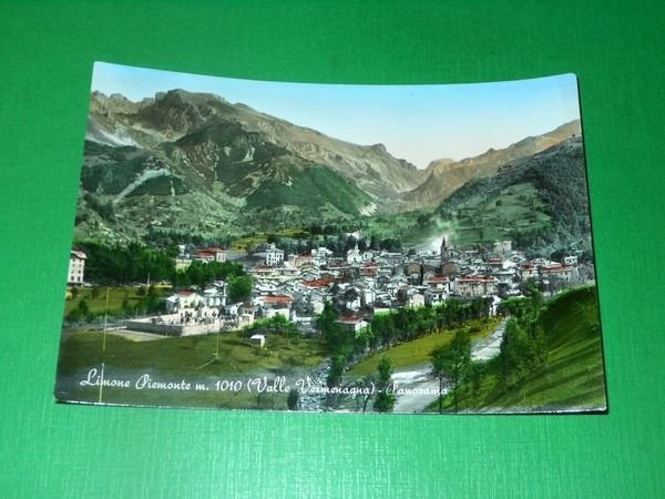Cartolina Limone Piemonte ( Valle Vermenagna ) - Panorama 1952