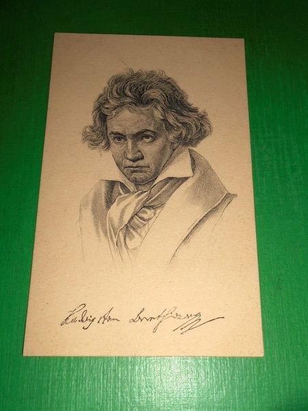 Cartolina Musica - Ritratto del Compositore Ludwig van Beethoven 1930 …