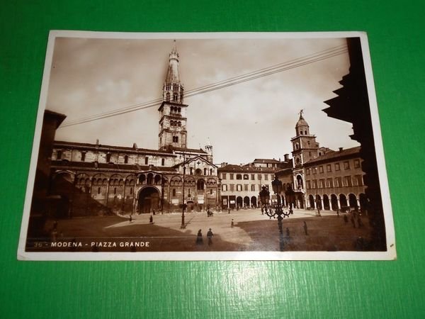 Cartolina Modena - Piazza Grande 1938