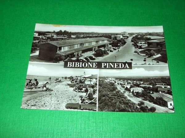 Cartolina Bibione Pineda - Vedute diverse 1955 ca