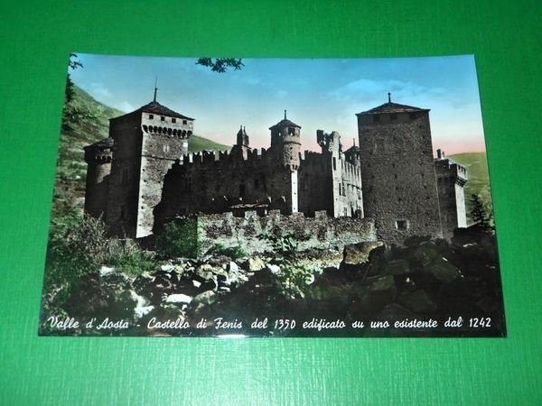 Cartolina Valle d' Aosta - Castello di Fenis del 1350