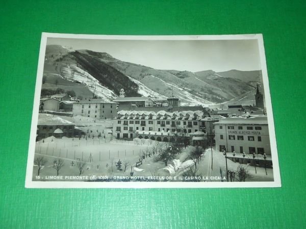 Cartolina Limone Piemonte - Grand Hotel Excelsior e il Casino …
