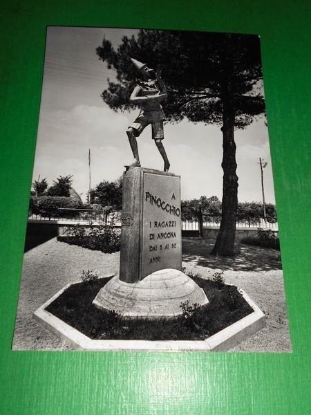 Cartolina Ancona - Monumento a Pinocchio 1950 ca