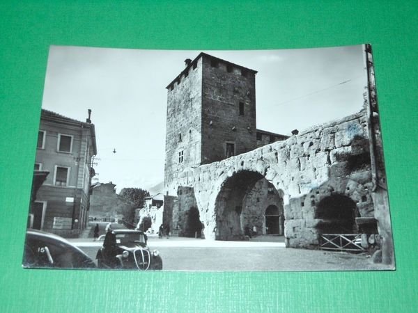 Cartolina Aosta - Porta Pretoria 1958