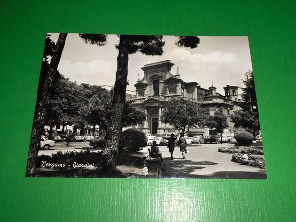 Cartolina Bergamo - Giardini 1963