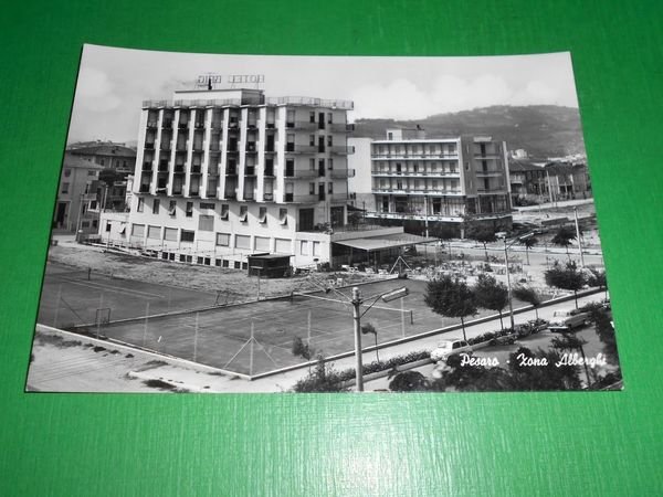 Cartolina Pesaro - Zona Alberghi 1955 ca