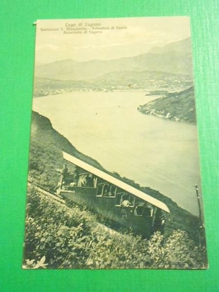 Cartolina Lago di Lugano - Funicolare S. Margherita - Belvedere …