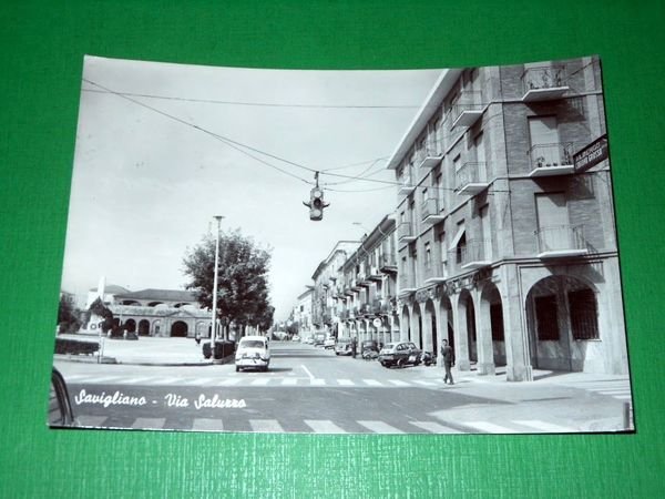 Cartolina Savigliano - Via Saluzzo 1964