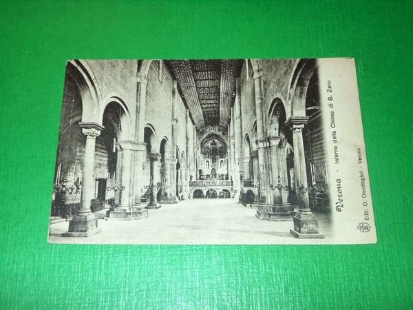 Cartolina Verona - Interno della Chiesa di S. Zeno 1910 …