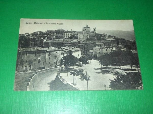 Cartolina Castel Madama ( Roma ) - Panorama Ovest 1928