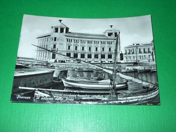 Cartolina Siracusa - Il palazzo della Posta 1960