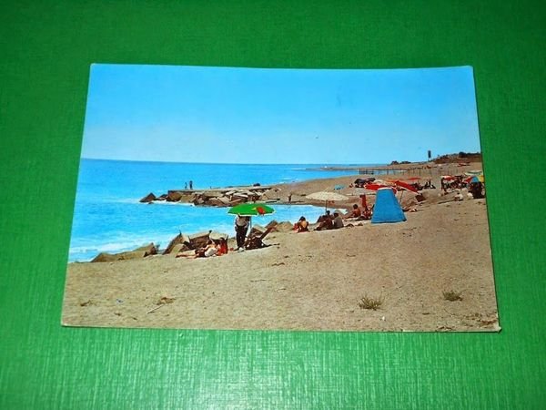 Cartolina Falerna Marina - Spiaggia 1966