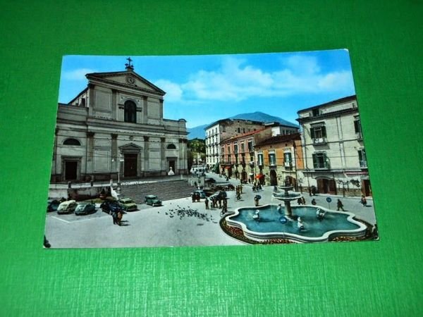 Cartolina Cava de' Tirreni - Piazza del Duomo 1967