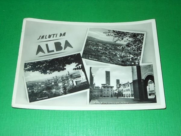 Cartolina Saluti da Alba ( Cuneo ) - Vedute diverse …