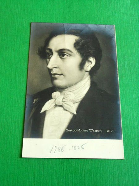 Cartolina Musica Ritratto di Carlo Maria Weber ( 1786 - …