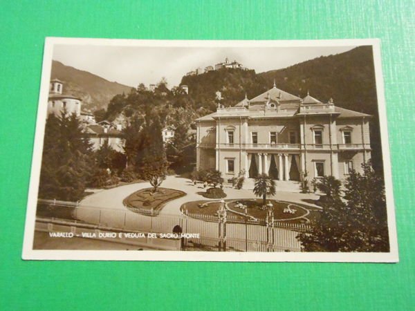 Cartolina Varallo - Villa Durio e veduta del Sacro Monte …