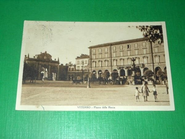 Cartolina Viterbo - Piazza della Rocca 1930