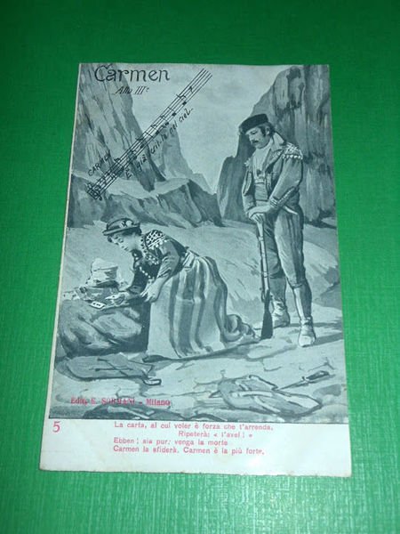 Cartolina Lirica G. Bizet - Carmen ( atto III° ) …