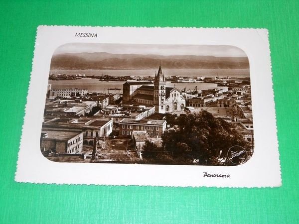 Cartolina Messina -- Panorama -- 1950 ca