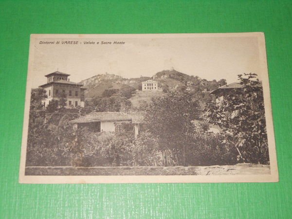 Cartolina Dintorni di Varese - Velate e Sacro Monte 1935