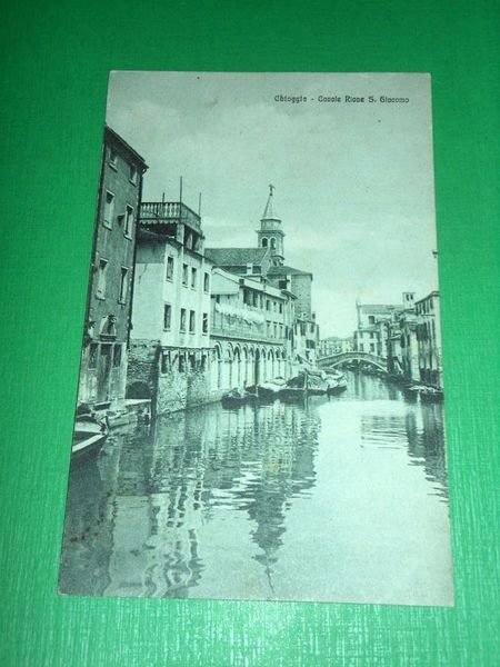 Cartolina Chioggia - Canale Rione S. Giacomo 1920 ca