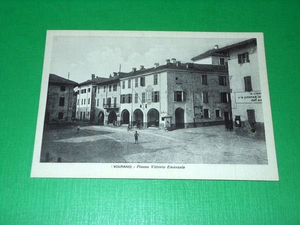 Cartolina Volpiano - Piazza Vittorio Emanuele 1945 ca