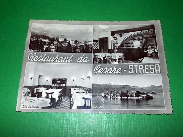 Cartolina Stresa - Restaurant da Cesare - Vedute diverse 1955 …