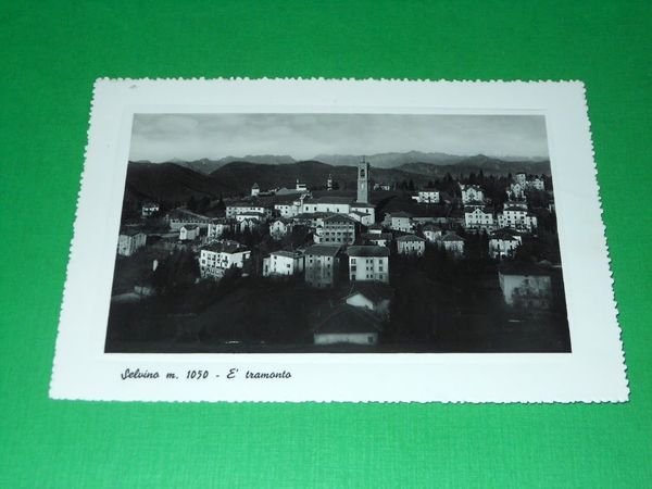Cartolina Selvino - Scorcio panoramico - E' tramonto 1950 ca