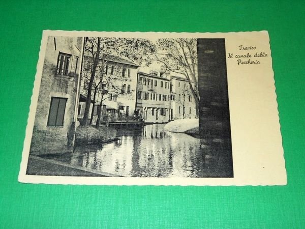 Cartolina Treviso - Il Canale della Pescheria 1950 ca