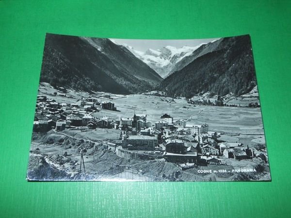 Cartolina Cogne ( Valle d' Aosta ) - Panorama 1957