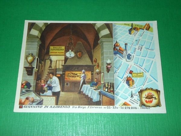 Cartolina Firenze - Pasticceria Ristorante Pizzeria Giannino in S. Lorenzo …
