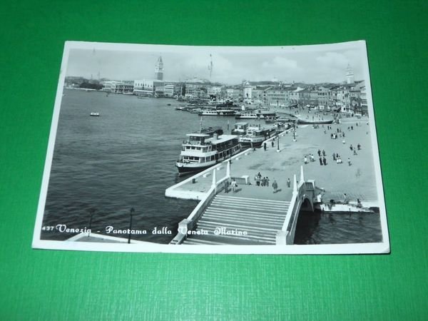 Cartolina Venezia - Panorama dalla Veneta Marina 1962