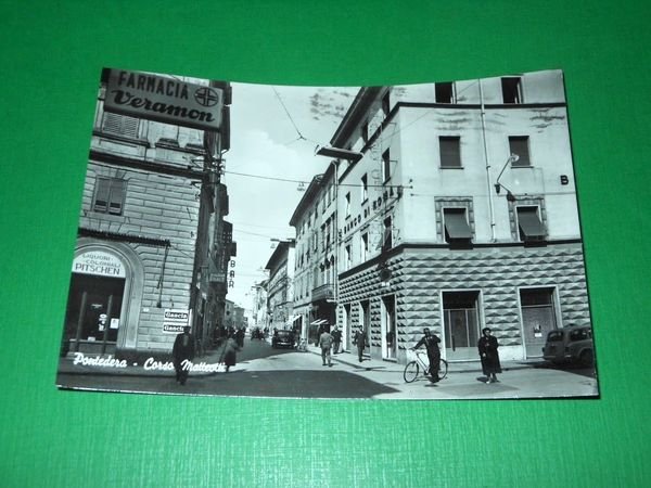 Cartolina Pontedera - Corso Matteotti 1950 ca