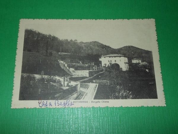Cartolina Pettinengo - Borgata Chiesa 1925 ca