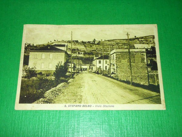 Cartolina S. Stefano Belbo - Viale Stazione 1941