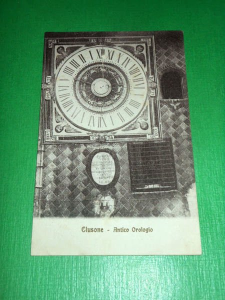 Cartolina Clusone - Antico Orologio 1910 ca