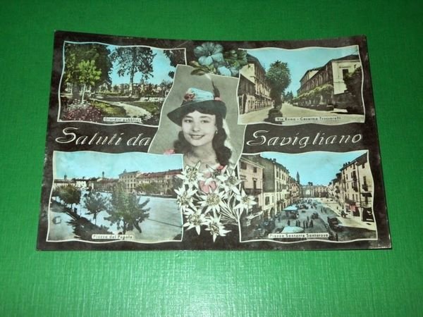 Cartolina Saluti da Savigliano - Vedute diverse 1960.