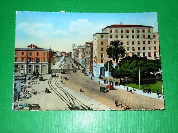 Cartolina Cagliari - Via Roma 1960 ca.