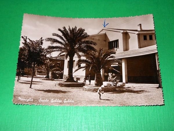 Cartolina Moneglia - Scuole Galileo Galilei 1950.