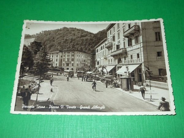 Cartolina Porretta Terme - Piazza V. Veneto - Grandi Alberghi …