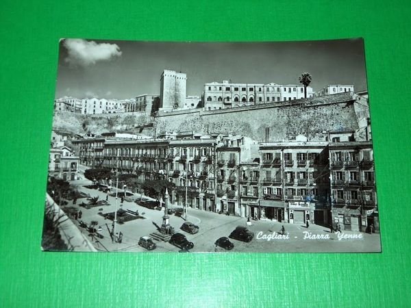 Cartolina Cagliari - Piazza Yenne 1950 ca.